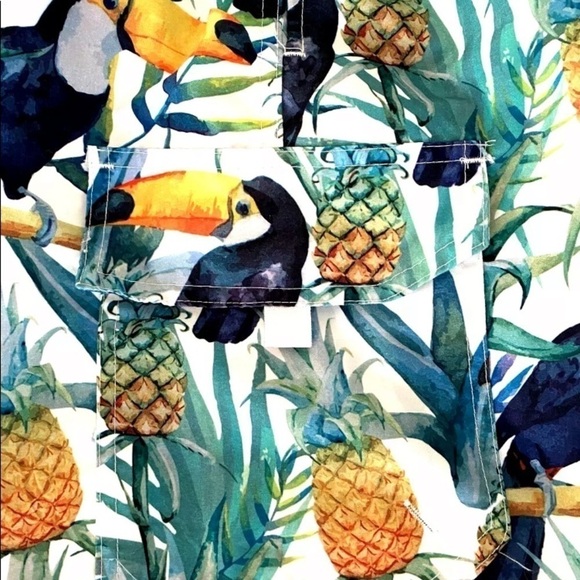 Mens The Image Sz Medium Swim Trunks Boardshorts Mesh Lined Pockets Parrot EUC - Picture 5 of 8